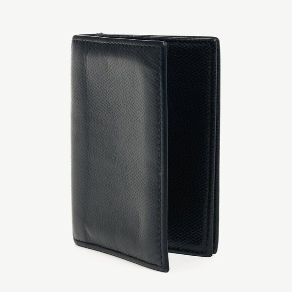 Tiffany & Co. Black Grained-Leather Bifold Card Holder - Picture 3 of 5
